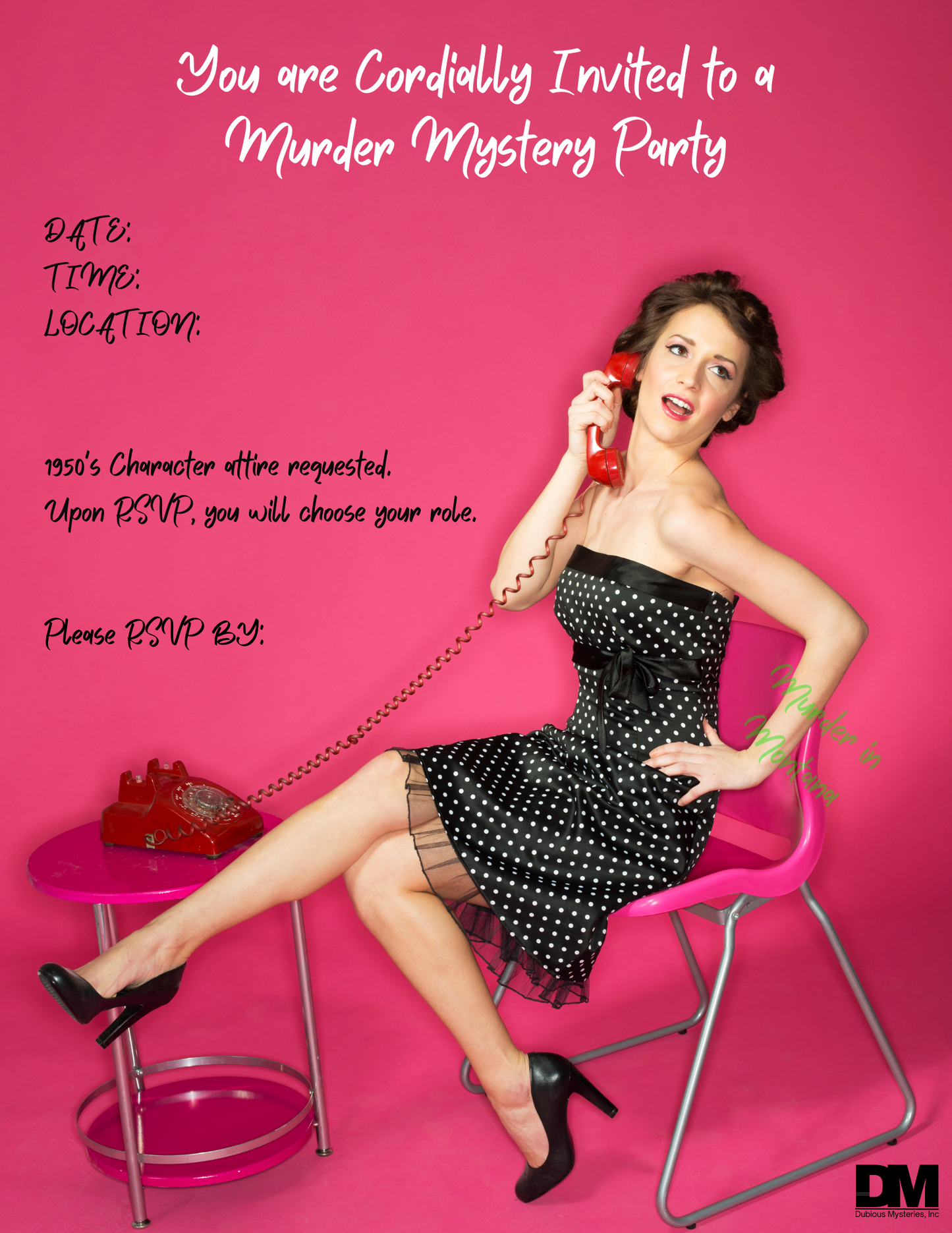 Murder In The Suburbs - 50% off GRAND OPENING SALE! - Downloadable, Printable 1950's Murder Mystery Role Playing Suspect Game