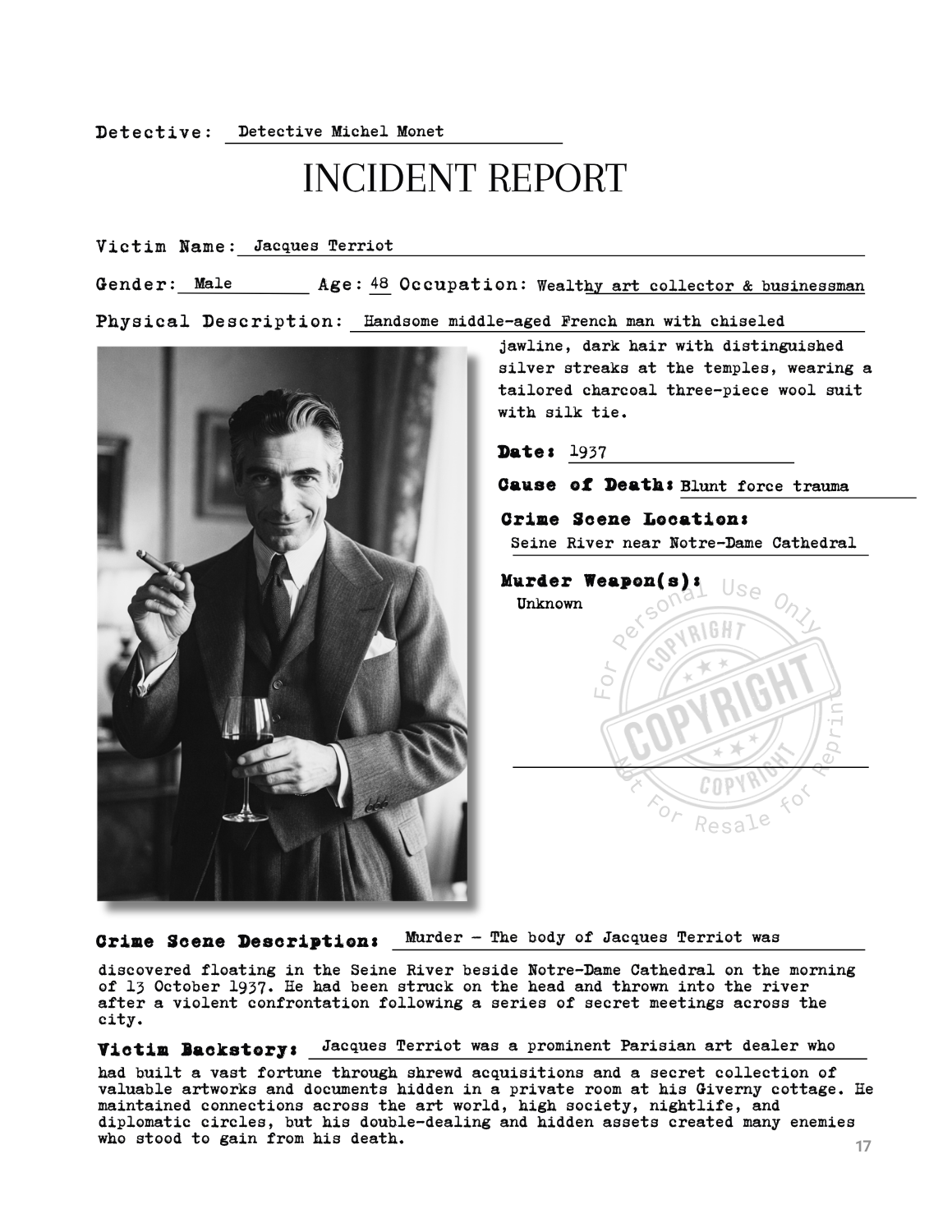Murder In Paris (book)